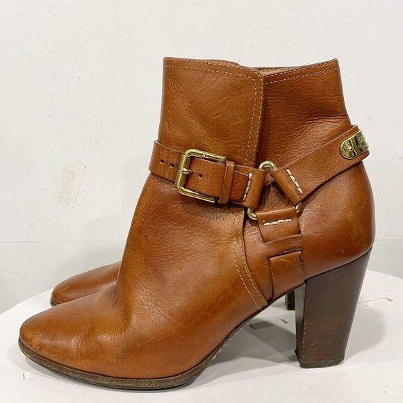 Ralph Lauren‎ Collection Boot Womens Black Label Cognac Equestrian Ankle Sz 9 - Picture 2 of 12